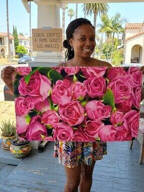 New Romantic Beautiful Roses Print Indoor/ Outdoor Home Decor Non Slip Foot Mat